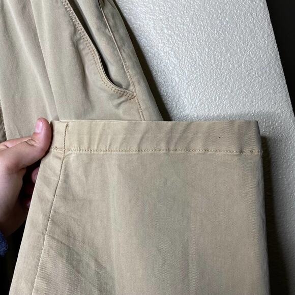 Mother The Yoyo Ruffle Greaser Ankle Tan Khaki Pants Paper Bag Waist Size 34 - Picture 7 of 16